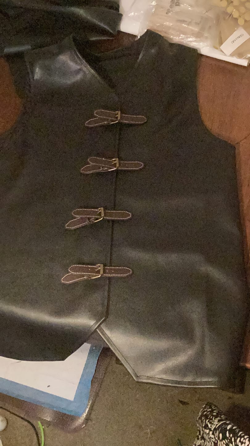 Customer photo review of Plain Faux Leather Fabric