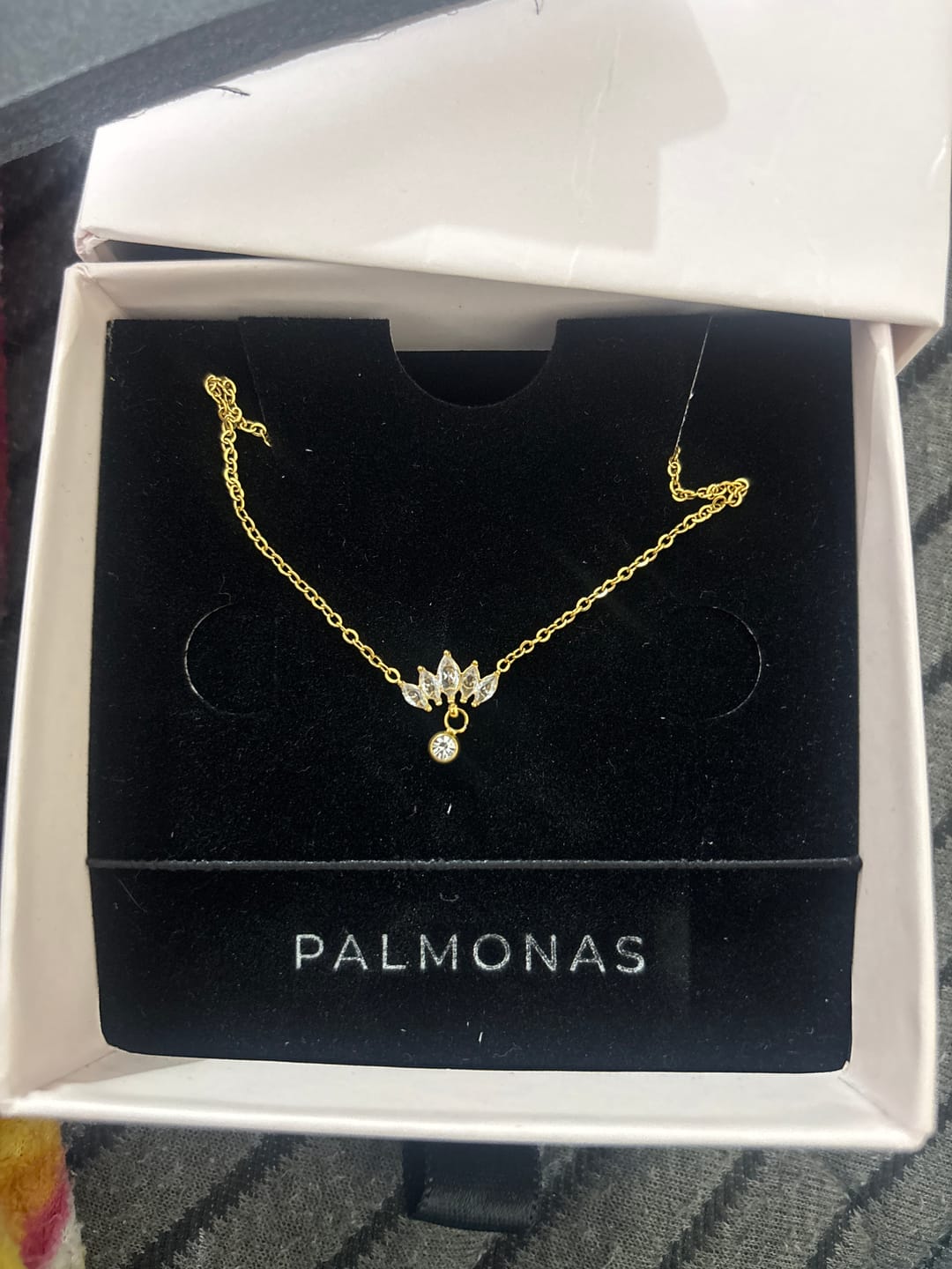 Customer photo review of Floral Fantasy Gold Necklace