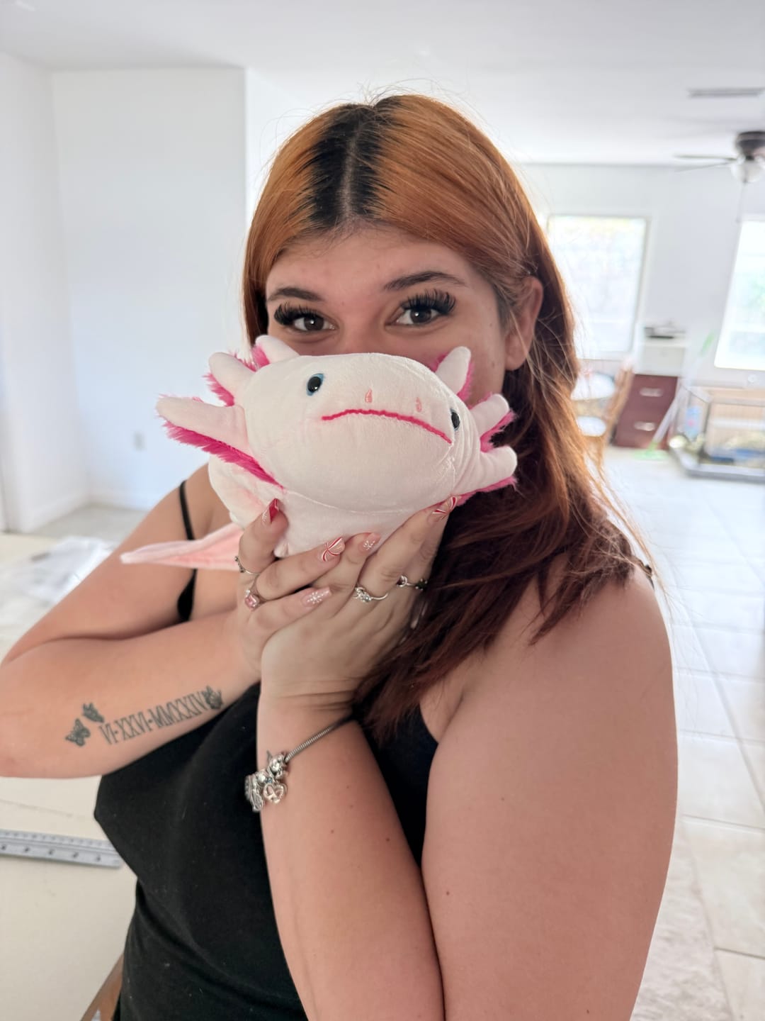 Customer photo review of Pink Axolotl Soft Stuffed Plush Toy