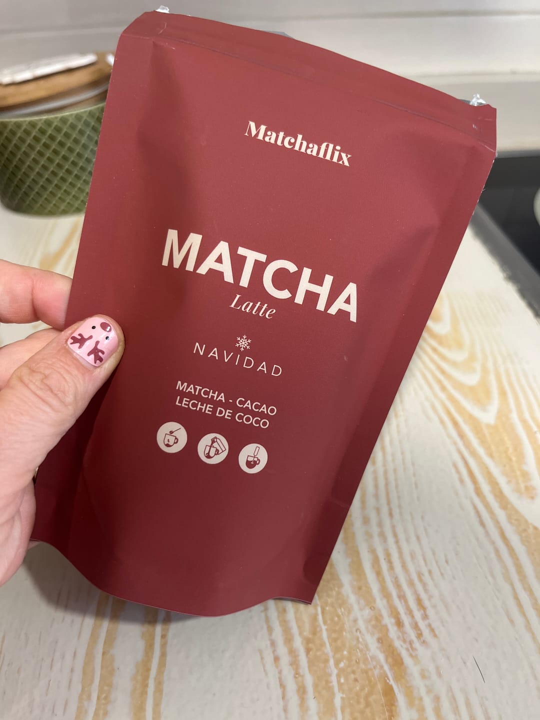 Customer photo review of Matcha Latte Navidad
