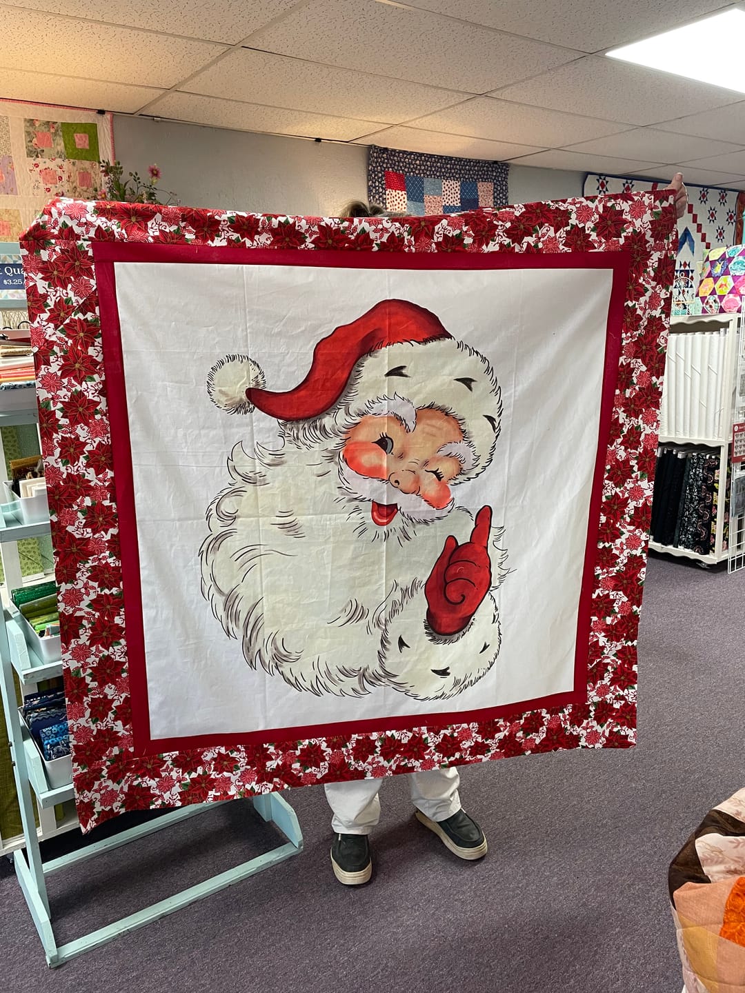 Customer photo review of Vintage Santa Claus #3 Fabric Panel