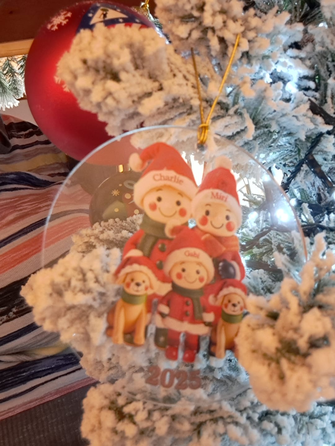Customer photo review of Familienmitglieder mit 1-9 Personen - Personalisierter Baumschmuck