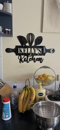 Customer photo review of Personalised Kitchen Sign