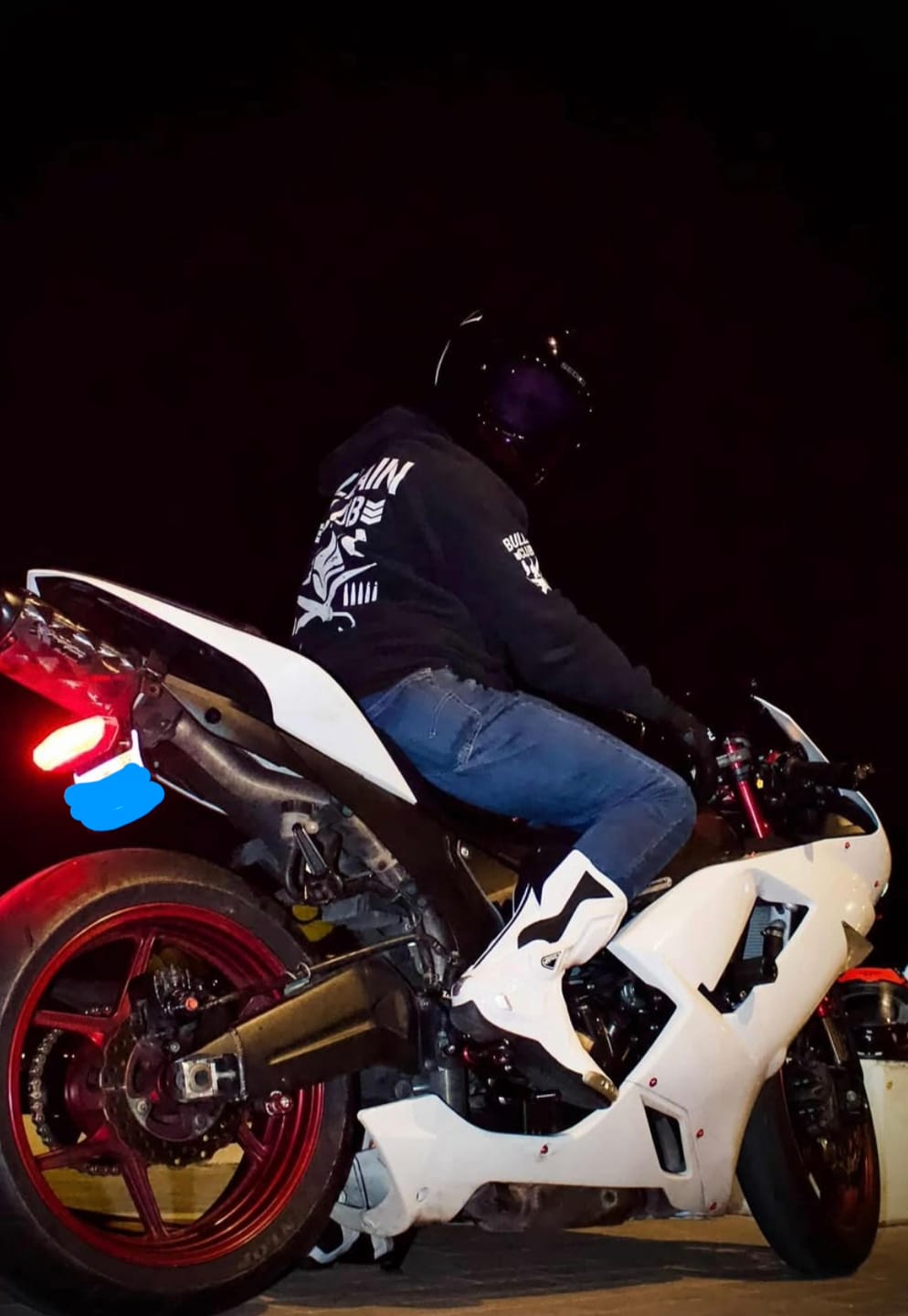 Customer photo review of Motorcycle Riding Boots White