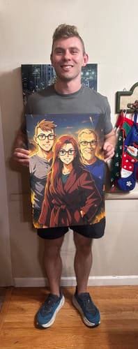 Customer photo review of Personalized Canvas - Portrait in Anime style