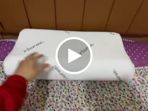 Customer video review of Contour Memory Foam Pillow suitable for Neck & Shoulder Pain