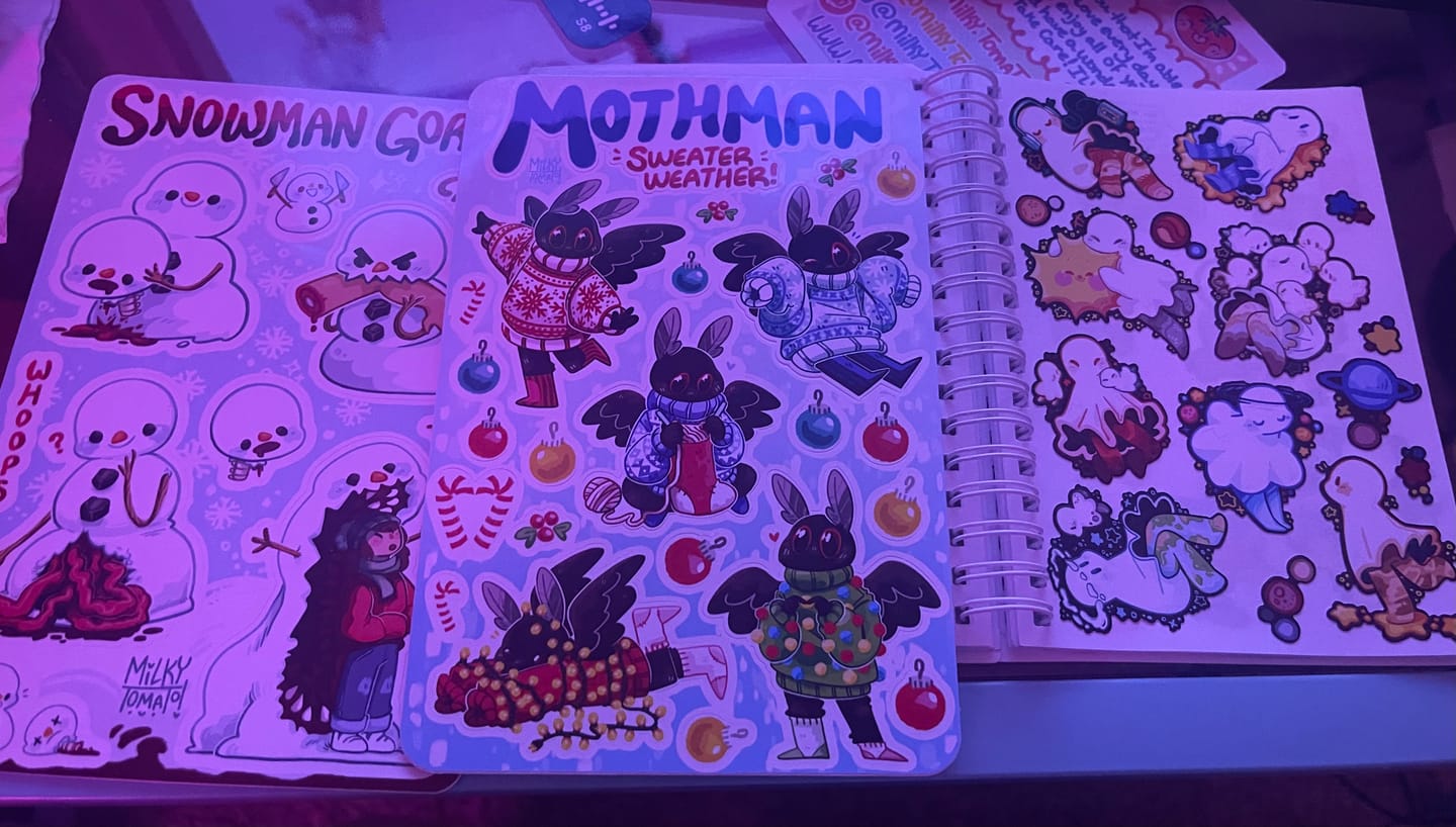 Customer photo review of Mystery Sticker Sheet Packs!