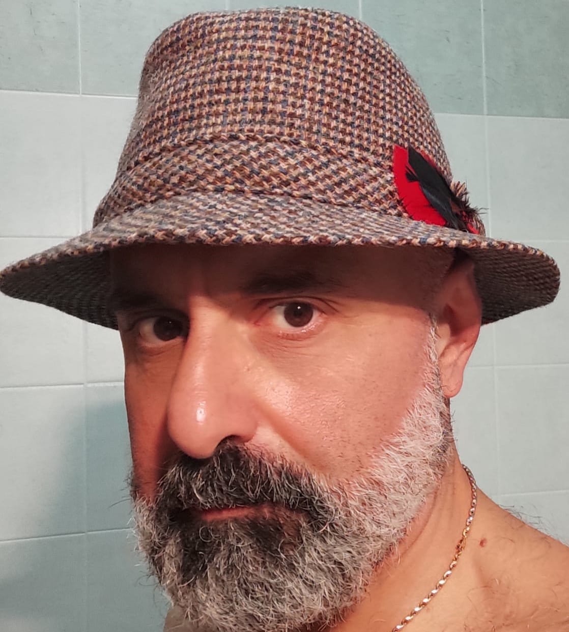 Customer photo review of Walking Hat Tweed