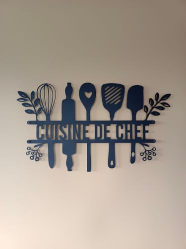 Customer photo review of Décoration murale en métal - Personnalisé (009)