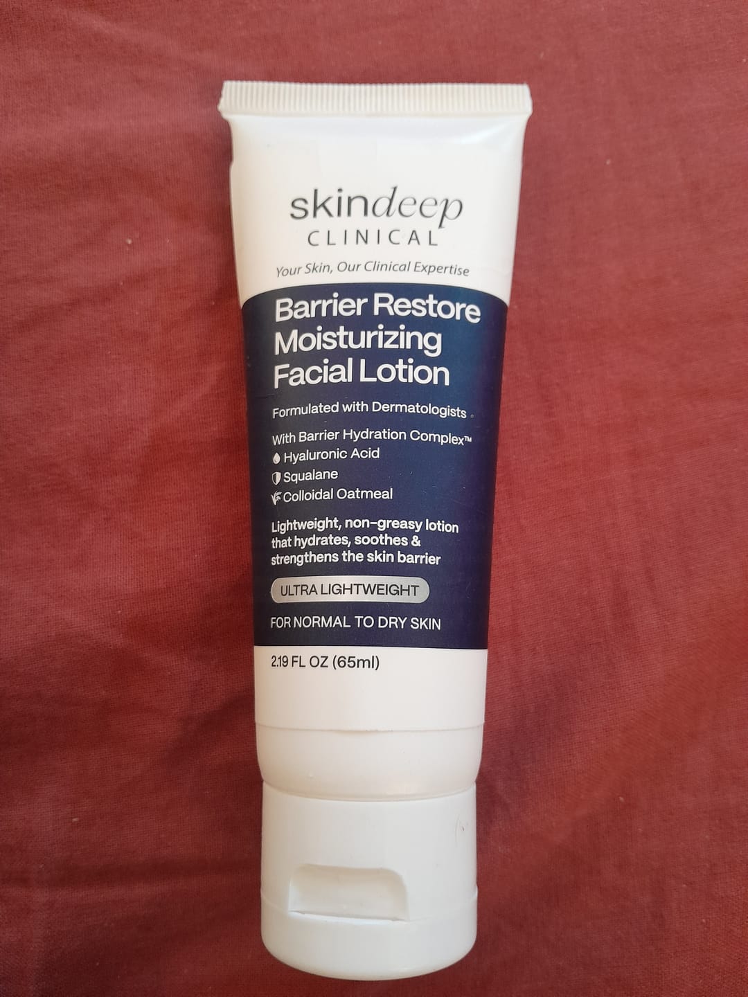 Customer photo review of Barrier Restore Moisturizing Facial Lotion