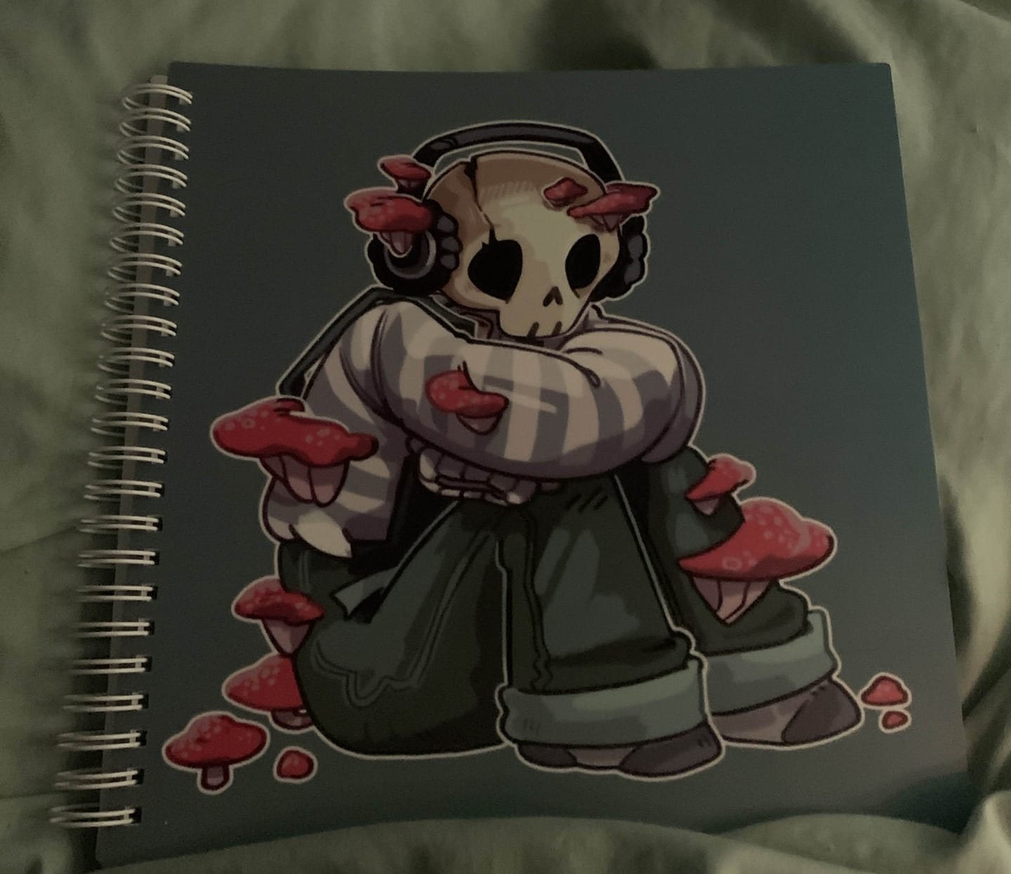 Customer photo review of Aesthetic Mushroom Skeleton Large Reusable Square Sticker Book
