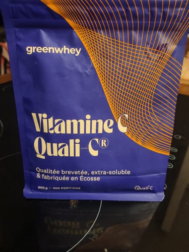 Photo d'un client du sachet bleu de Vitamine C Quali-C® de greenwhey.