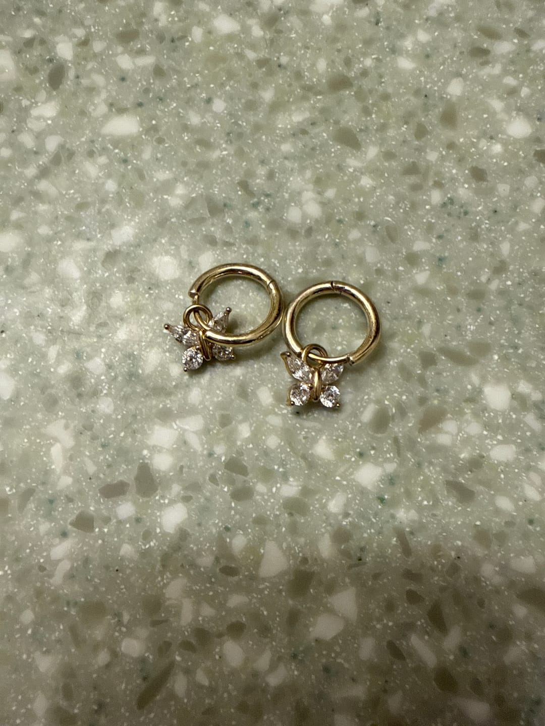 Customer photo review of Diamond Butterfly Charm