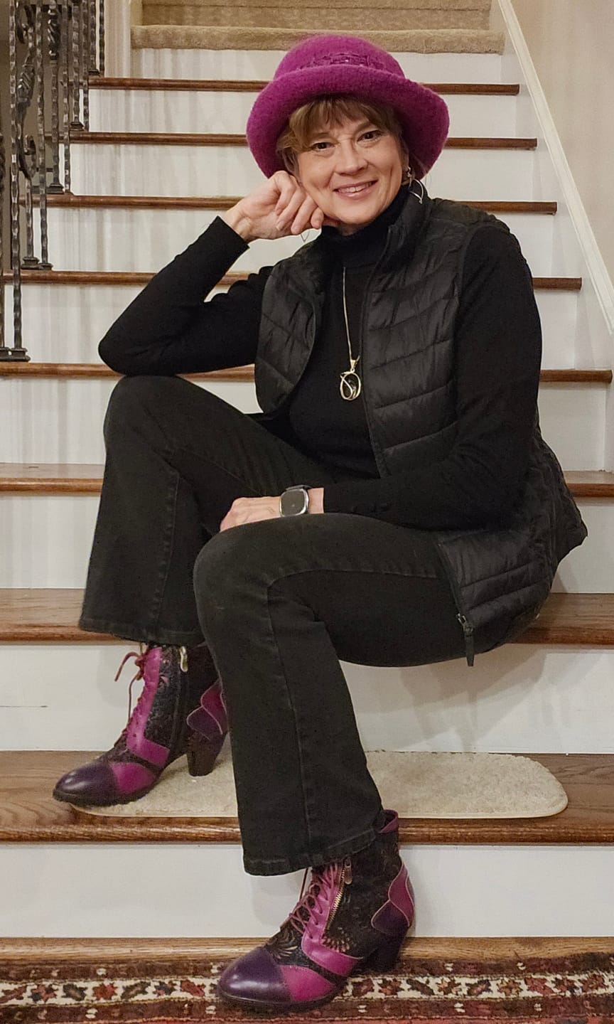 Customer photo review of Retro Handmade Leather Patchwork Ankle Boots