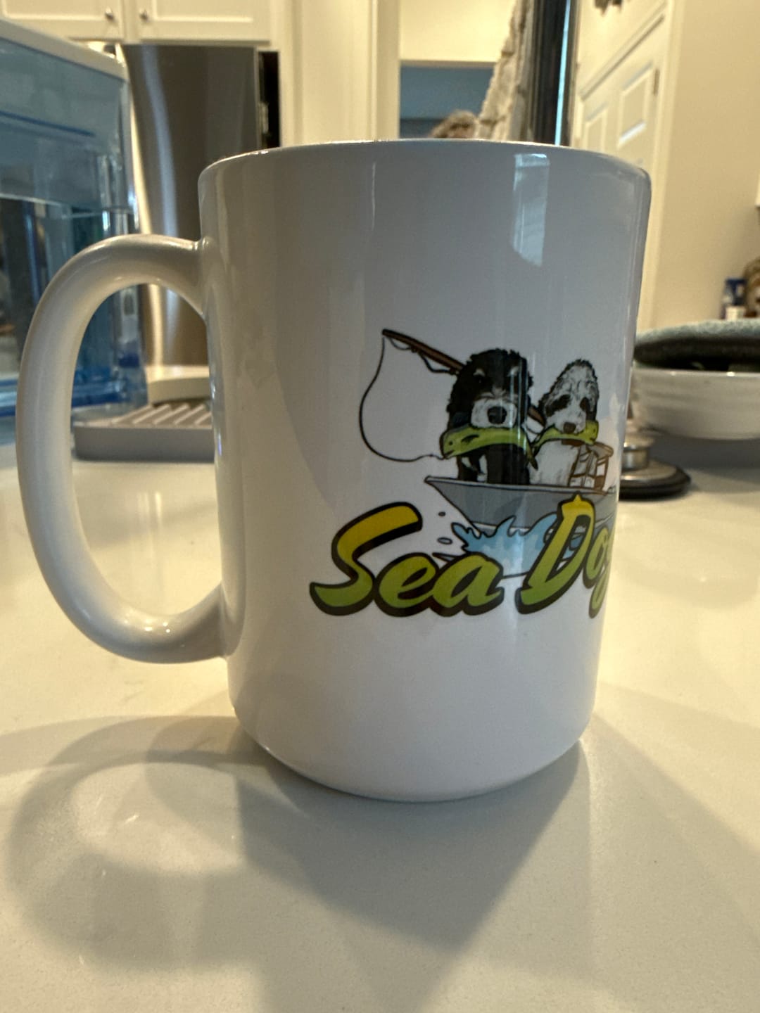 Customer photo review of Custom Boat Mugs