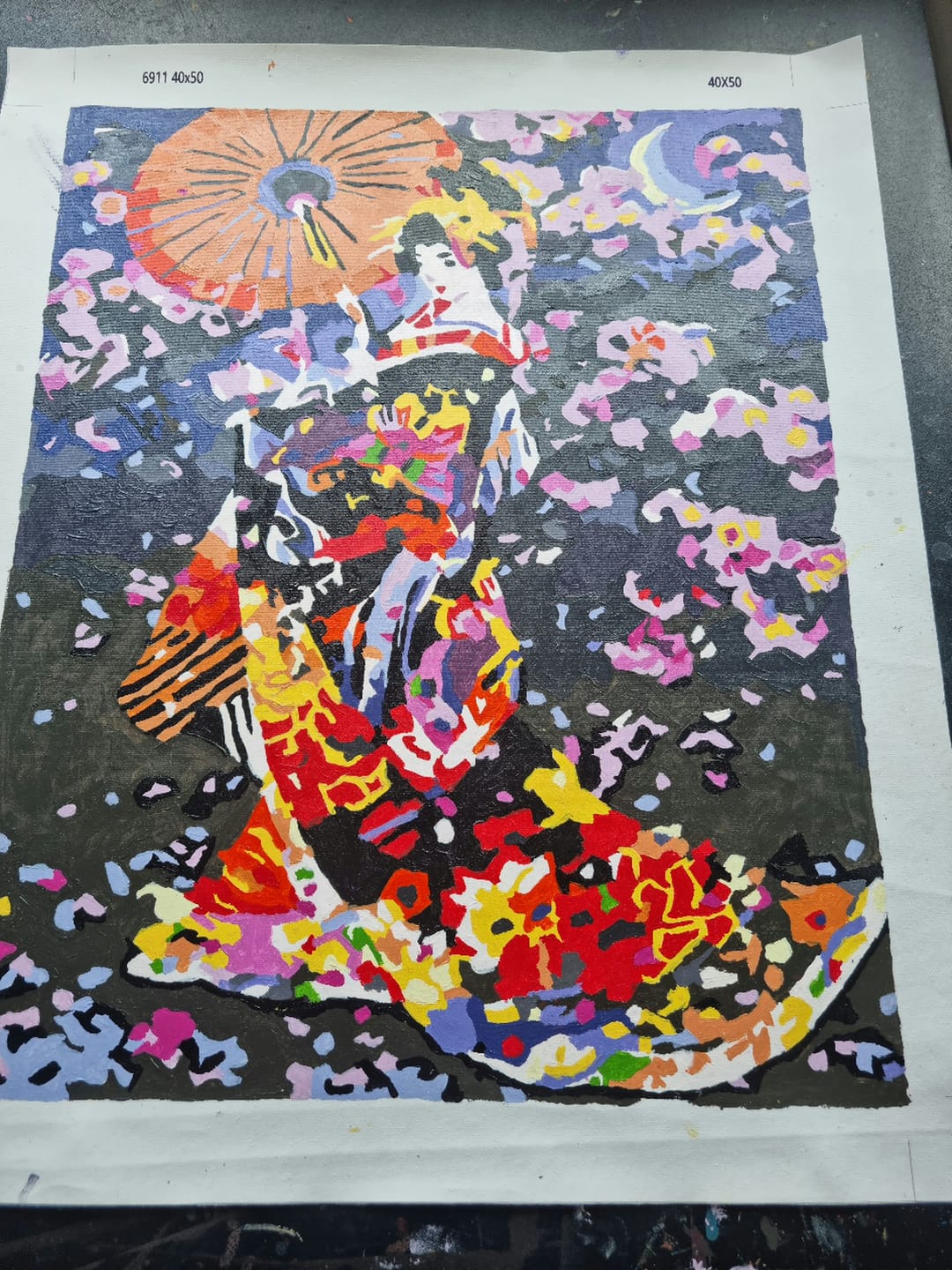Customer photo review of Japanese Geisha Under Cherry Tree