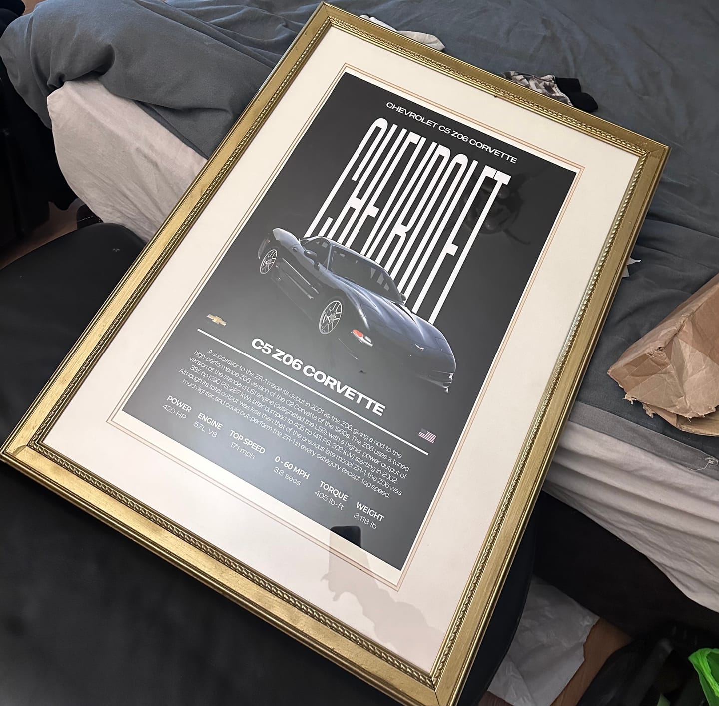 Customer photo review of Modern Custom Car Poster – Artist Handmade