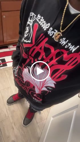 Customer video review of Red Cement 4S DopeSkill Hoodie Sweatshirt Speak It Graphic