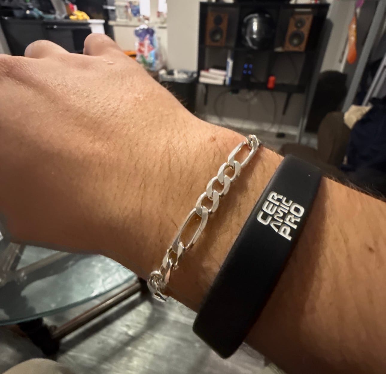Customer photo review of SILVER FIGARO BRACELET