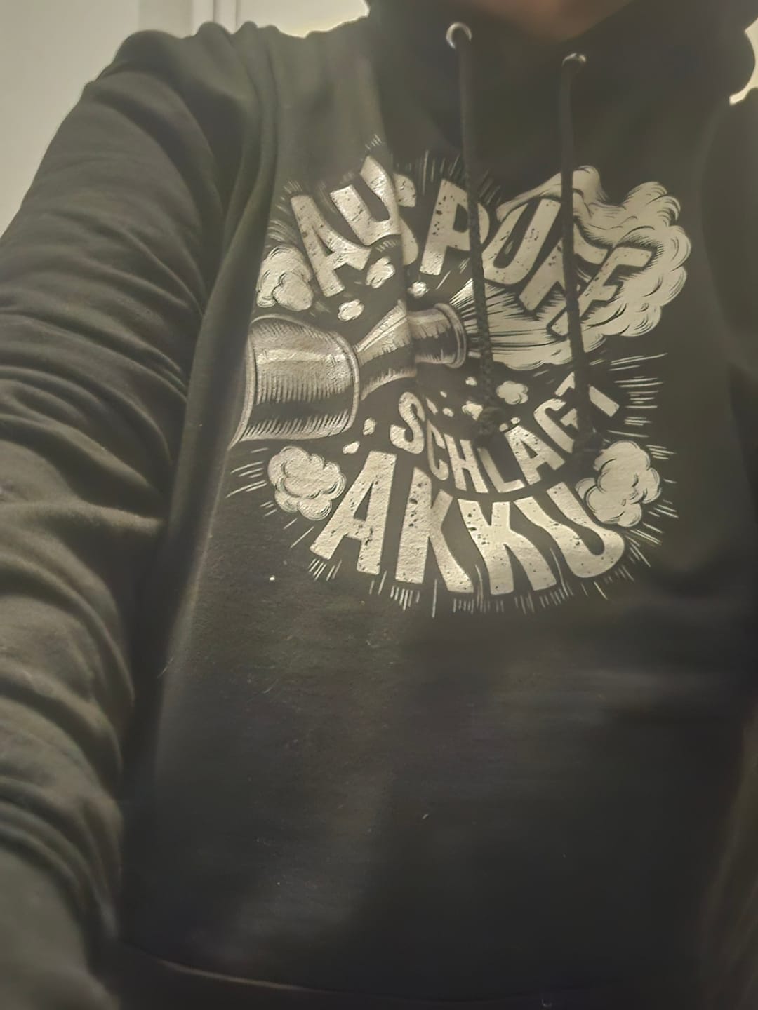 Customer photo review of Wieso laufen?  Hoodie