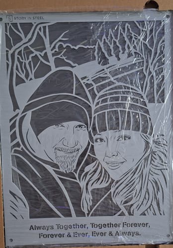 Customer photo review of Custom Metal Portrait