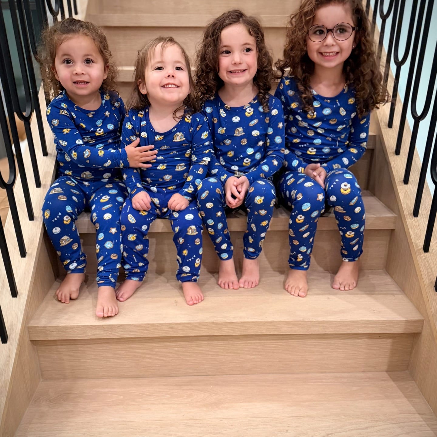 Customer photo review of Hanukkah Cookies Bamboo Kids Pajamas