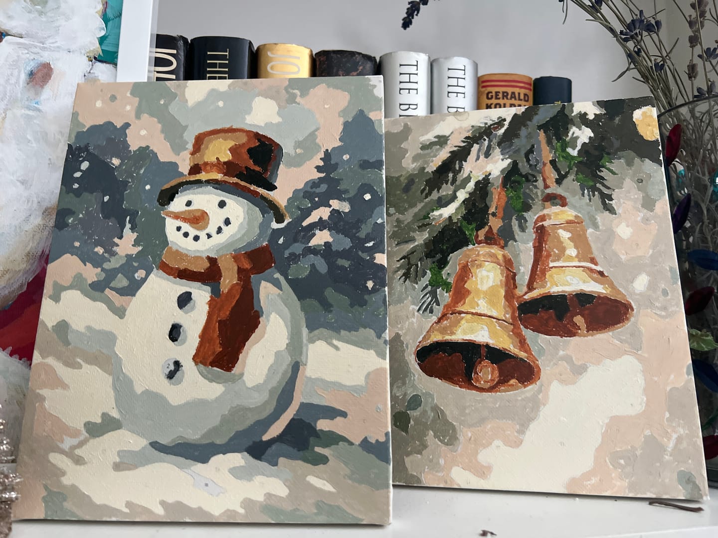Customer photo review of 6 Mini Paintings - Vintage Christmas Set