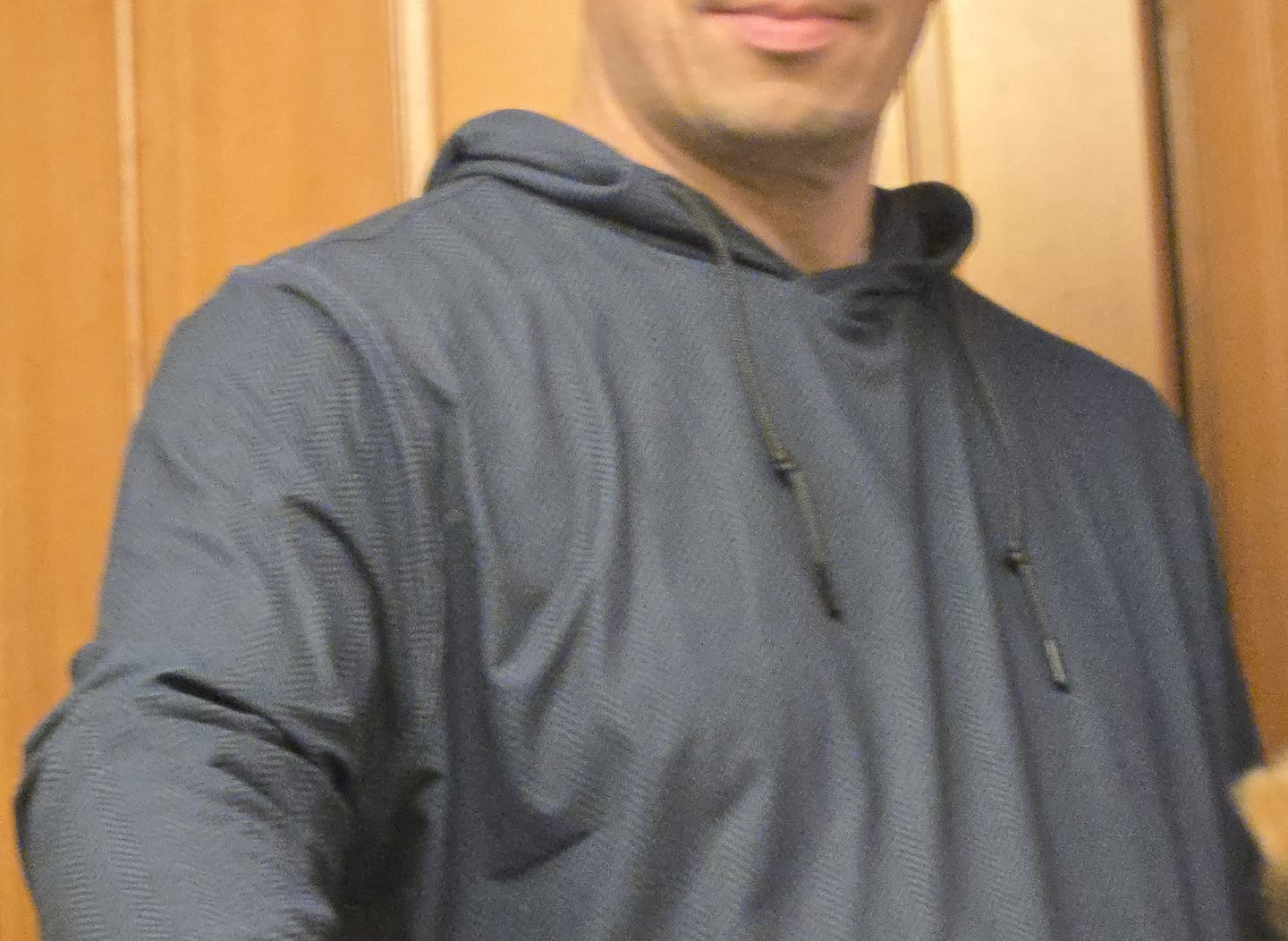 Customer photo review of Bad to the Herringbone – Performance Hoodie