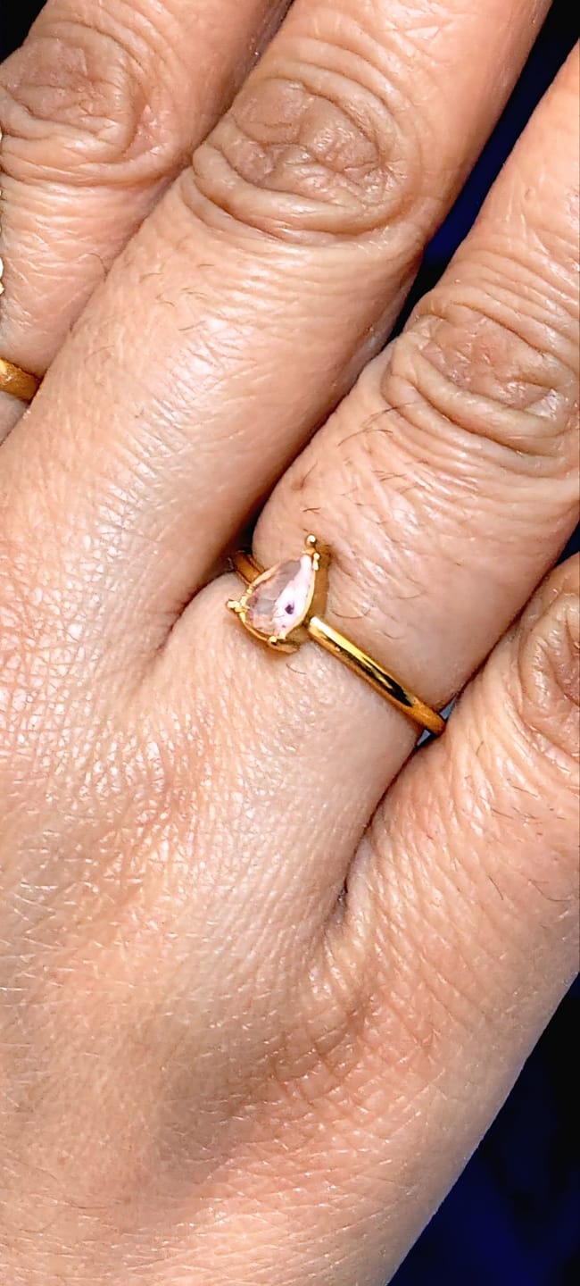 Customer photo review of Droplet Blush Ring