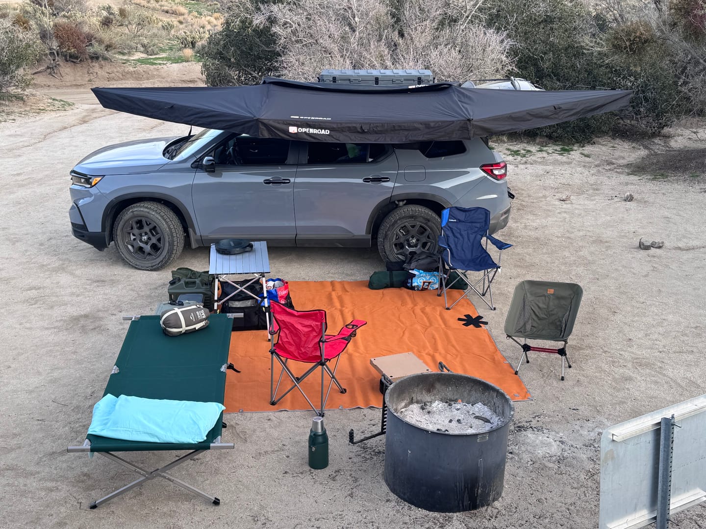 Customer photo review of OPENROAD 180 Free Standing Awning