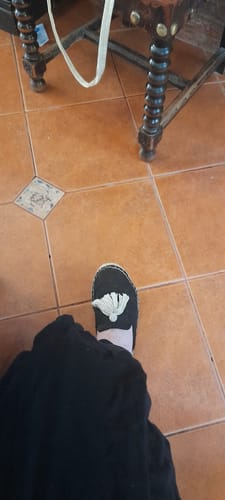 Reseña con foto de un cliente sobre Sandalias Alpargata Pompón Paradiso