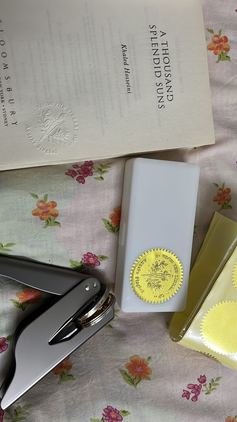 Customer photo review of Custom Book Embosser