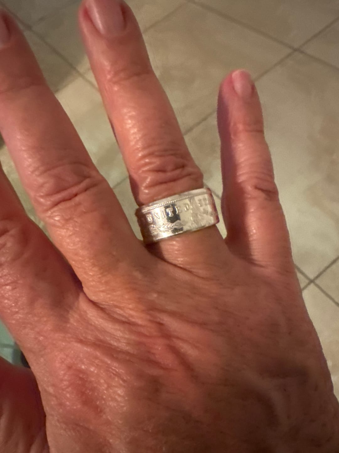 Customer photo review of Morgan Silver Dollar Coin Ring - Men's