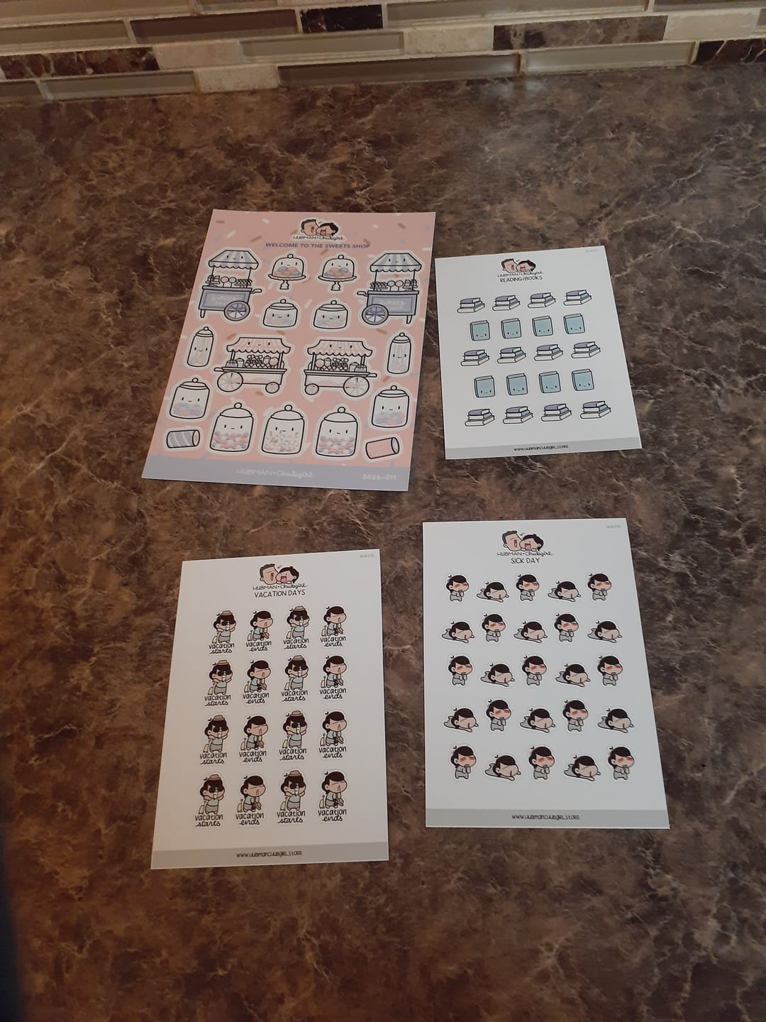 Customer photo review of Reading / Books Planner Stickers