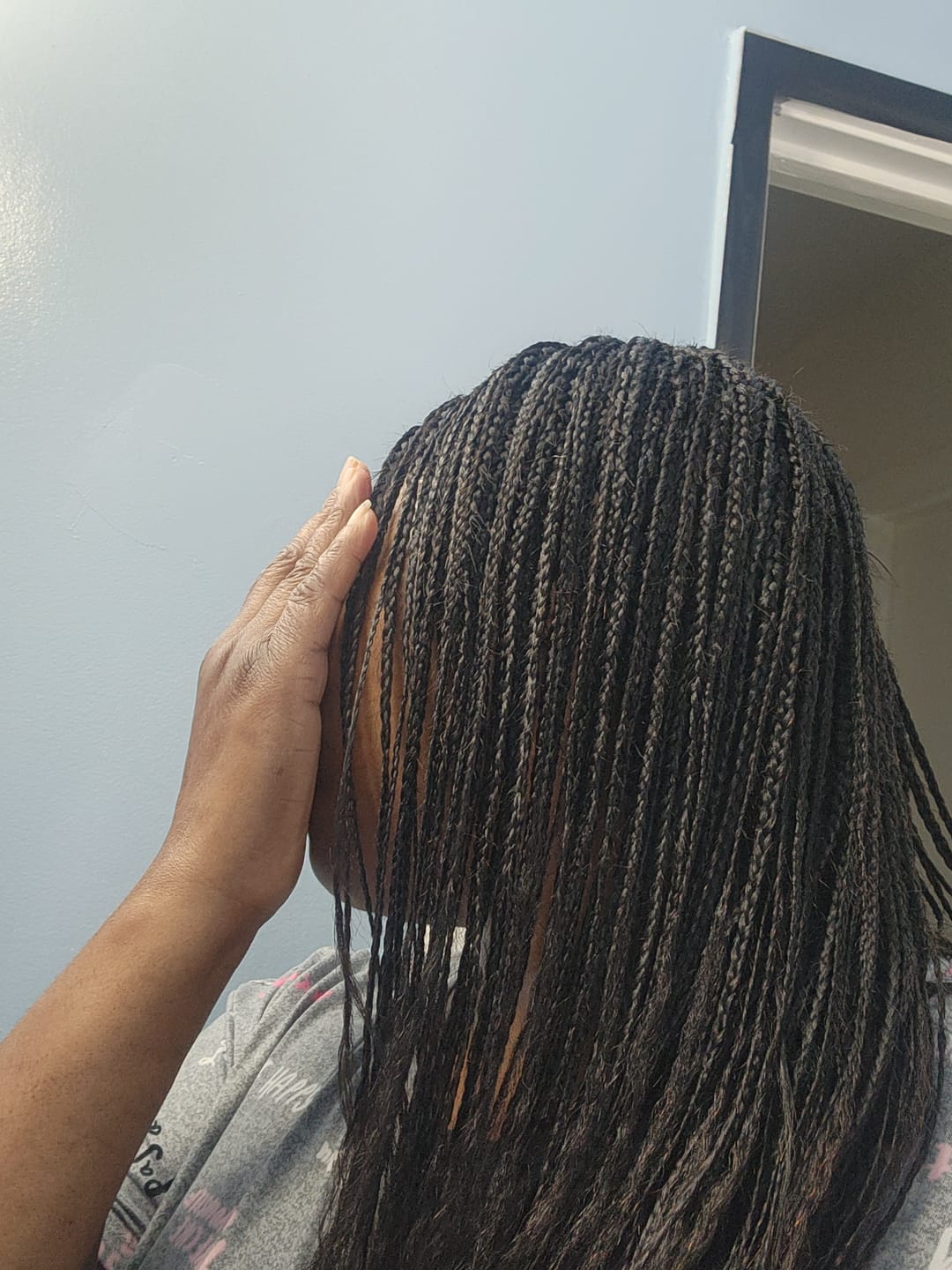 Customer photo review of Kinky Straight Bulk Hair Extensions for Braiding
