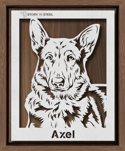 Customer photo review of Custom Pet Metal Portrait