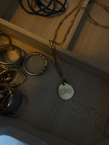 Customer photo review of Stainless Steel Big Love Necklace