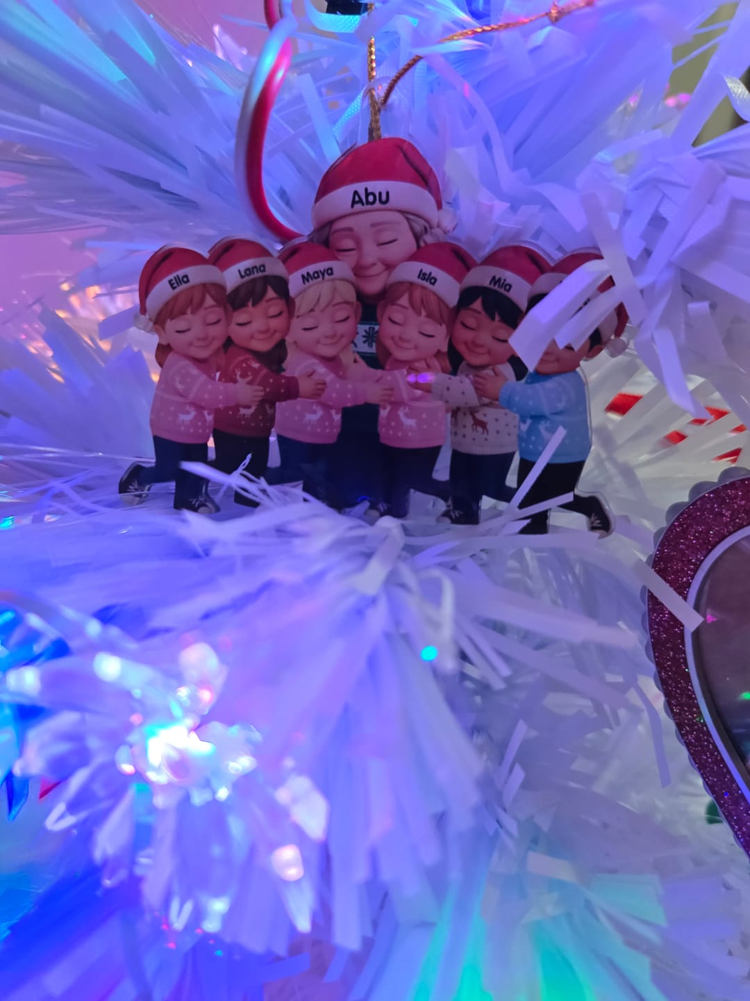 Customer photo review of Grandma Hugging Grandkids - Personalized Acrylic Ornament - Heartwarming Christmas Gift for Grandma, Grandkids