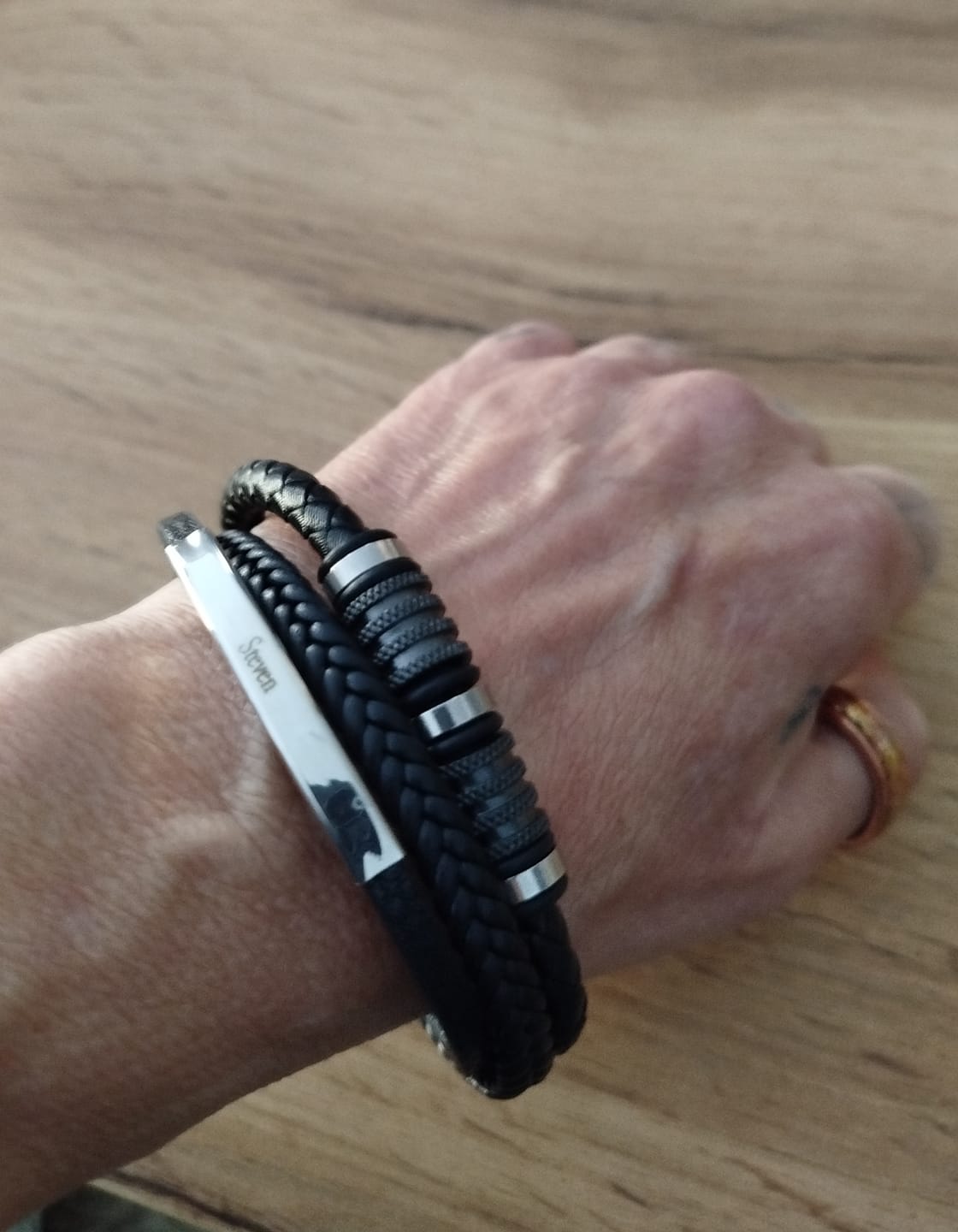 Customer photo review of À mon Fils - Bracelet personnalisé "À jamais liés"  pour mon fils