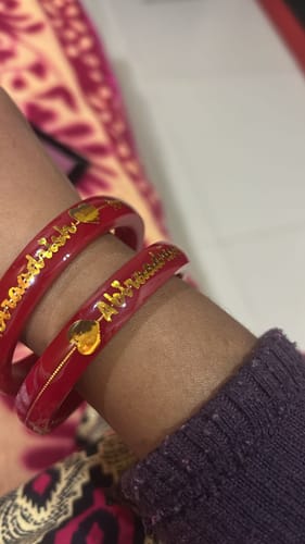 Customer photo review of Anmol Bandhan Gold Bangles –  Love & Togetherness crafted in Gold