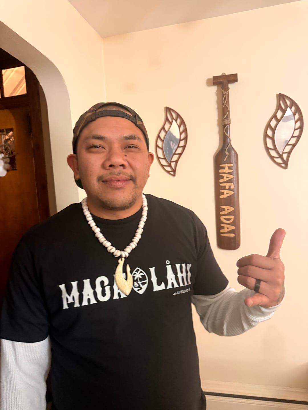 Customer photo review of Maga' Lahi Guam Premium T-Shirt