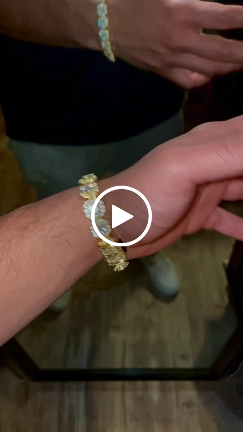 Customer video review of 10mm Clustered Tennis Bracelet - Gold