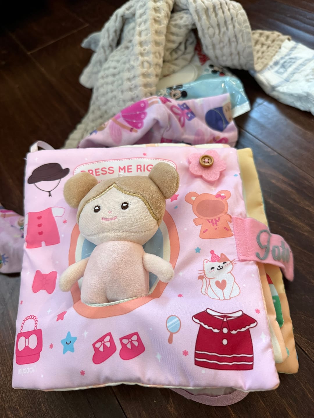 Customer photo review of Dress Me Right - Personalized Montessori Soft Book