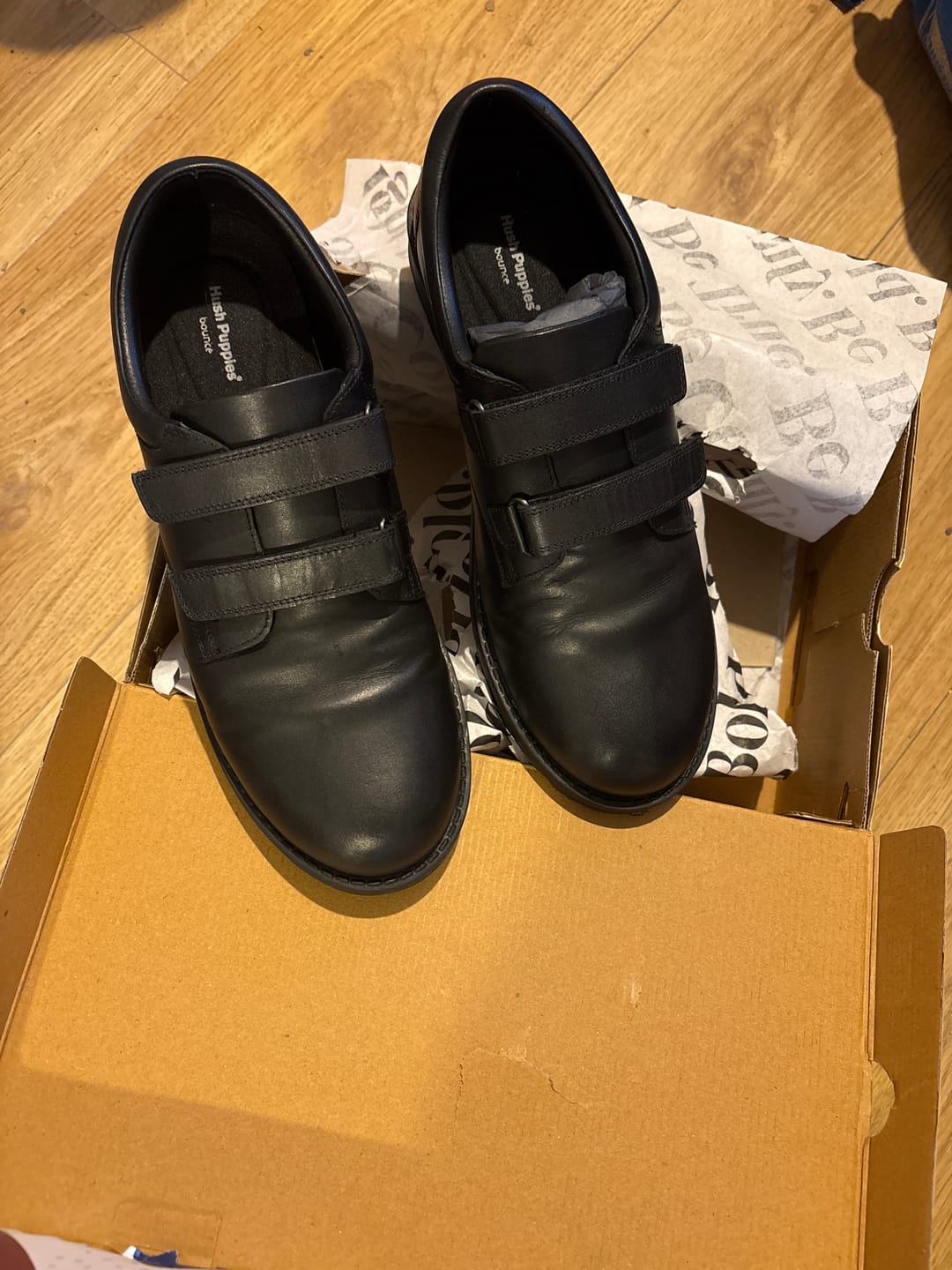 Customer photo review of Black Barry XL Senior School Shoes