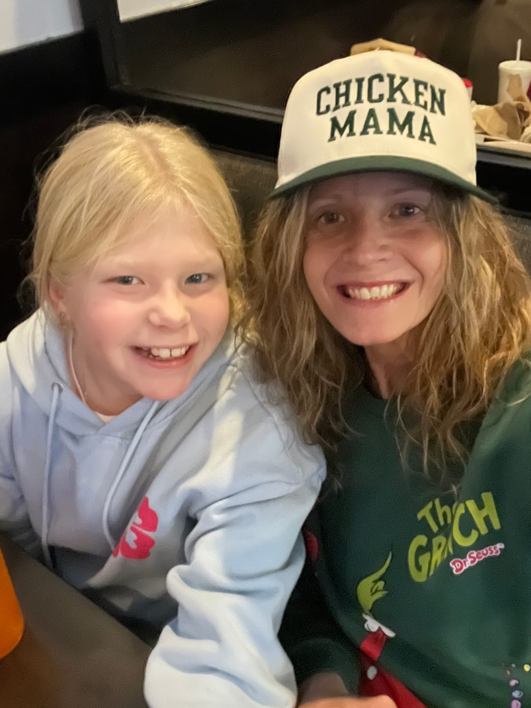 Customer photo review of 'Chicken Mama' Embroidered Trucker Hat