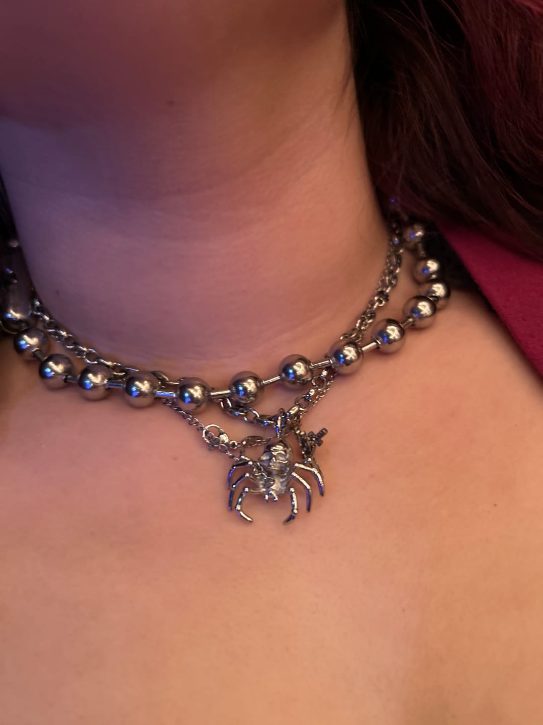 Customer photo review of SPIDER SKULL PENDANT