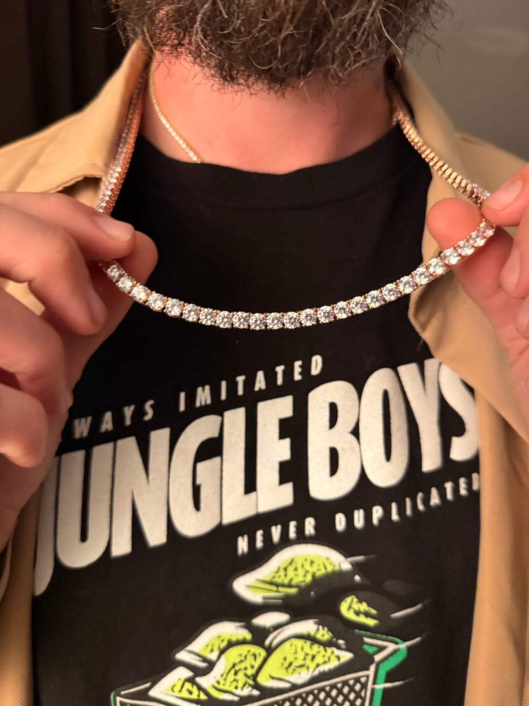 Customer photo review of 5mm Tennis Chain - Rose Gold