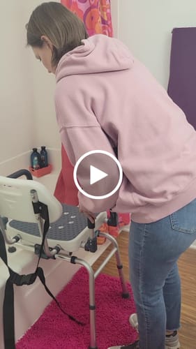Customer video review of Swivel Shower Chair Transfer Bench