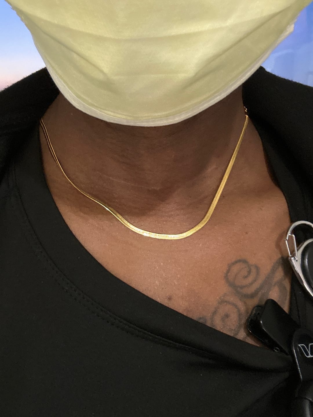 Customer photo review of Herringbone Necklace - 3mm