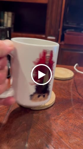 Customer video review of Custom Portrait Ceramic Mug
